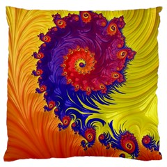 Fractal Spiral Bright Colors Standard Premium Plush Fleece Cushion Case (Two Sides) from ArtsNow.com Back