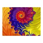 Fractal Spiral Bright Colors Premium Plush Fleece Blanket (Mini)