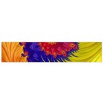 Fractal Spiral Bright Colors Small Premium Plush Fleece Scarf