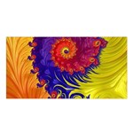 Fractal Spiral Bright Colors Satin Shawl 45  x 80 