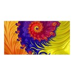 Fractal Spiral Bright Colors Satin Wrap 35  x 70 