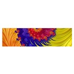 Fractal Spiral Bright Colors Oblong Satin Scarf (16  x 60 )