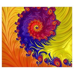Fractal Spiral Bright Colors Zipper Large Tote Bag from ArtsNow.com Front