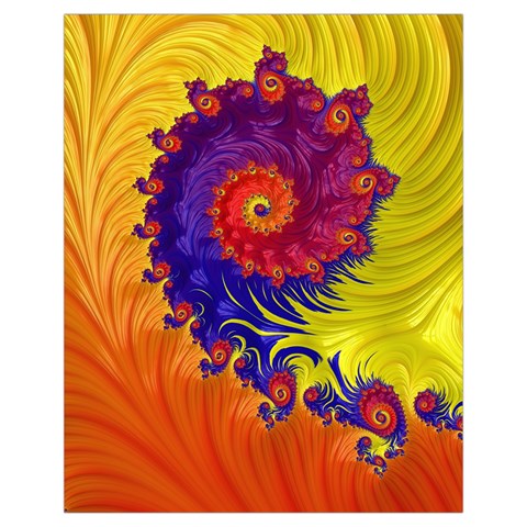 Fractal Spiral Bright Colors Drawstring Pouch (XL) from ArtsNow.com Front