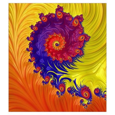 Fractal Spiral Bright Colors Drawstring Pouch (2XL) from ArtsNow.com Front