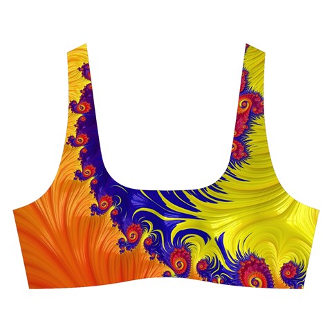 Fractal Spiral Bright Colors Cross Back Hipster Bikini Set from ArtsNow.com Front