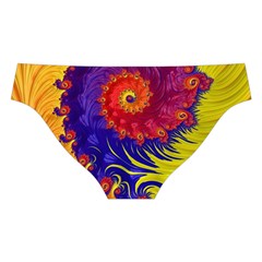 Fractal Spiral Bright Colors Cross Back Hipster Bikini Set from ArtsNow.com Back Under