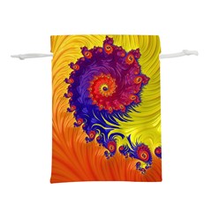 Fractal Spiral Bright Colors Lightweight Drawstring Pouch (L) from ArtsNow.com Front