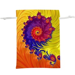 Fractal Spiral Bright Colors Lightweight Drawstring Pouch (XL) from ArtsNow.com Back