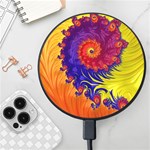 Fractal Spiral Bright Colors Wireless Fast Charger(Black)