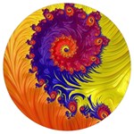 Fractal Spiral Bright Colors Round Trivet