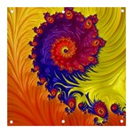 Fractal Spiral Bright Colors Banner and Sign 3  x 3 