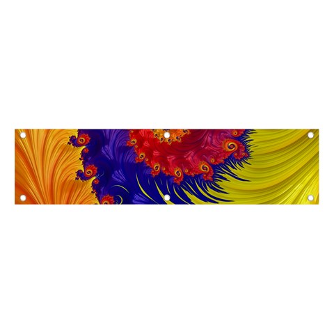 Fractal Spiral Bright Colors Banner and Sign 4  x 1  from ArtsNow.com Front