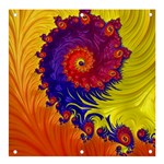 Fractal Spiral Bright Colors Banner and Sign 4  x 4 