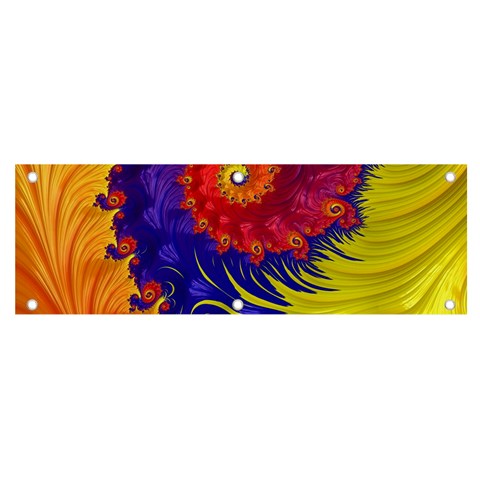 Fractal Spiral Bright Colors Banner and Sign 6  x 2  from ArtsNow.com Front
