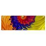 Fractal Spiral Bright Colors Banner and Sign 6  x 2 