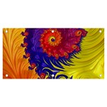 Fractal Spiral Bright Colors Banner and Sign 6  x 3 