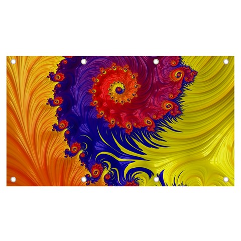 Fractal Spiral Bright Colors Banner and Sign 7  x 4  from ArtsNow.com Front