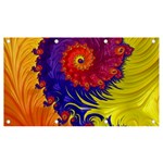 Fractal Spiral Bright Colors Banner and Sign 7  x 4 