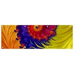 Fractal Spiral Bright Colors Banner and Sign 9  x 3 