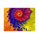 Fractal Spiral Bright Colors One Side Premium Plush Fleece Blanket (Mini)