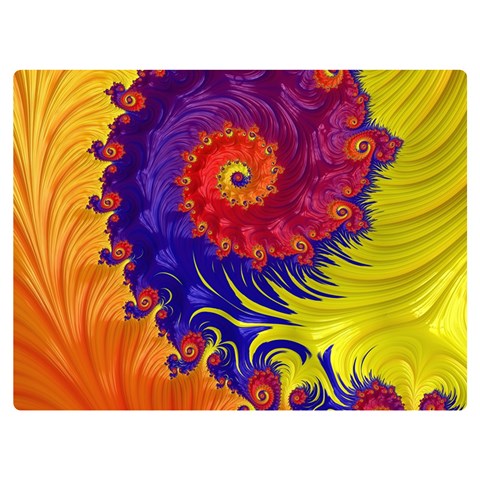 Fractal Spiral Bright Colors One Side Premium Plush Fleece Blanket (Extra Small) from ArtsNow.com 40 x30  Blanket Front