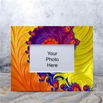 Fractal Spiral Bright Colors White Tabletop Photo Frame 4 x6 