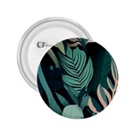 Green Nature Bohemian Painting Leaves Foliage 2.25  Buttons