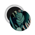 Green Nature Bohemian Painting Leaves Foliage 2.25  Magnets