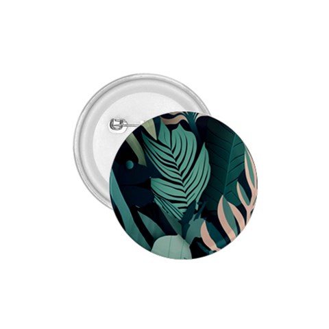 Green Nature Bohemian Painting Leaves Foliage 1.75  Buttons from ArtsNow.com Front