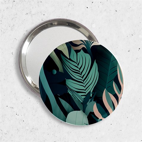 Green Nature Bohemian Painting Leaves Foliage 2.25  Handbag Mirrors from ArtsNow.com Front