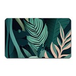 Green Nature Bohemian Painting Leaves Foliage Magnet (Rectangular)