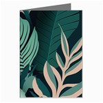 Green Nature Bohemian Painting Leaves Foliage Greeting Cards (Pkg of 8)