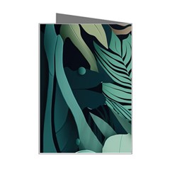 Green Nature Bohemian Painting Leaves Foliage Mini Greeting Card from ArtsNow.com Right