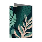 Green Nature Bohemian Painting Leaves Foliage Mini Greeting Cards (Pkg of 8)