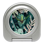 Green Nature Bohemian Painting Leaves Foliage Travel Alarm Clock