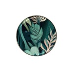 Green Nature Bohemian Painting Leaves Foliage Hat Clip Ball Marker