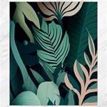 Green Nature Bohemian Painting Leaves Foliage Canvas 8  x 10 