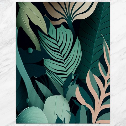 Green Nature Bohemian Painting Leaves Foliage Canvas 12  x 16  from ArtsNow.com 11.86 x15.41  Canvas - 1