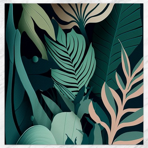 Green Nature Bohemian Painting Leaves Foliage Canvas 16  x 16  from ArtsNow.com 15.2 x15.41  Canvas - 1