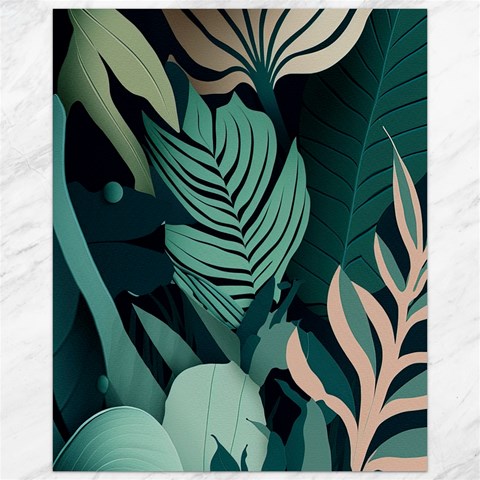 Green Nature Bohemian Painting Leaves Foliage Canvas 16  x 20  from ArtsNow.com 15.75 x19.29  Canvas - 1