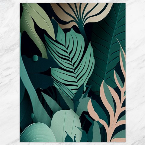 Green Nature Bohemian Painting Leaves Foliage Canvas 36  x 48  from ArtsNow.com 35.26 x46.15  Canvas - 1