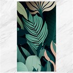 Green Nature Bohemian Painting Leaves Foliage Canvas 40  x 72 