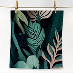 Green Nature Bohemian Painting Leaves Foliage Face Towel