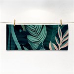 Green Nature Bohemian Painting Leaves Foliage Hand Towel