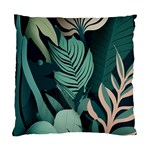 Green Nature Bohemian Painting Leaves Foliage Standard Cushion Case (One Side)