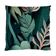Green Nature Bohemian Painting Leaves Foliage Standard Cushion Case (Two Sides) from ArtsNow.com Front