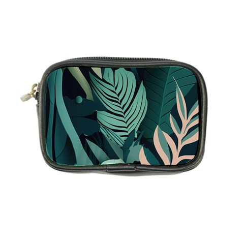 Green Nature Bohemian Painting Leaves Foliage Coin Purse from ArtsNow.com Front