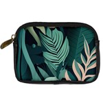 Green Nature Bohemian Painting Leaves Foliage Digital Camera Leather Case