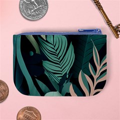 Green Nature Bohemian Painting Leaves Foliage Mini Coin Purse from ArtsNow.com Back